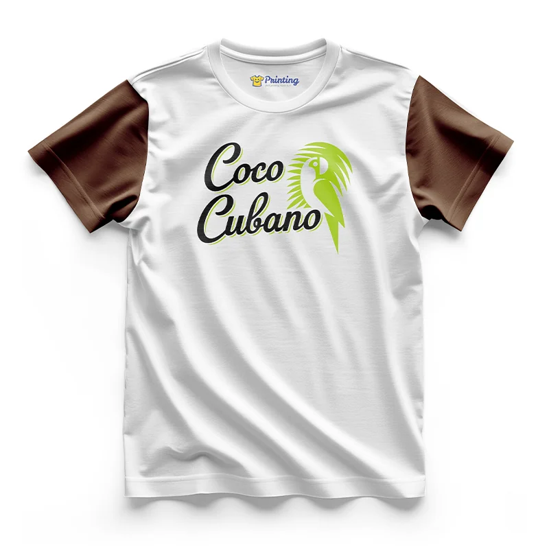 Coco Cubano Logo Printed - Coffee Café Staff T-Shirts CBCC14