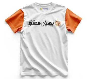 Gloria Jeans Logo Printed – Coffee Café Staff T-Shirts CBCC22