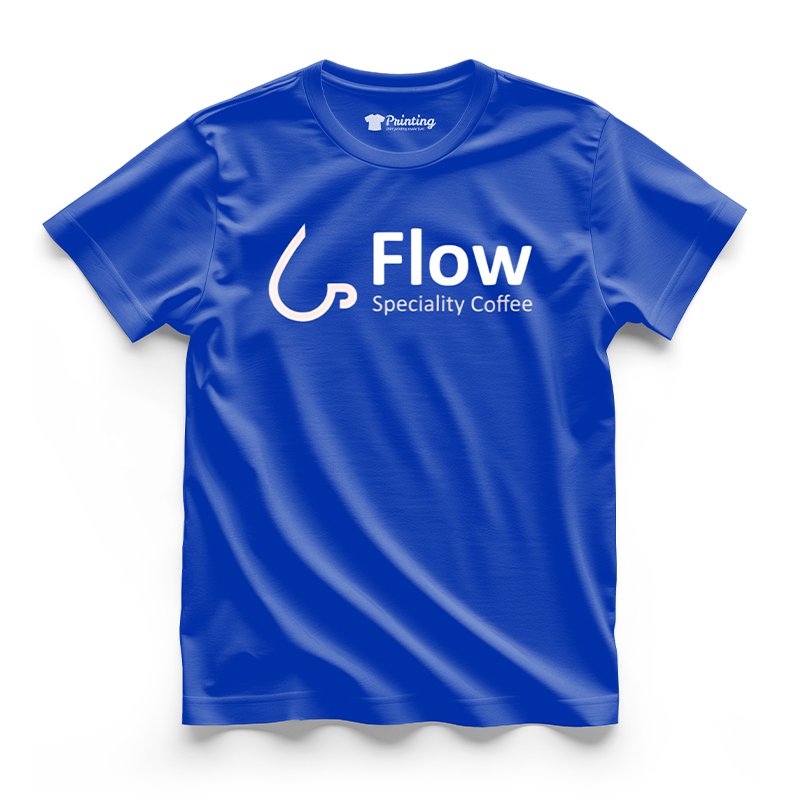 FLOW Logo Printed - Coffee Café Staff T-Shirts CBCC07