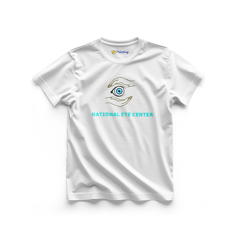 National Center Logo Printed - Eye Clinic Staff T-Shirts CBEC08
