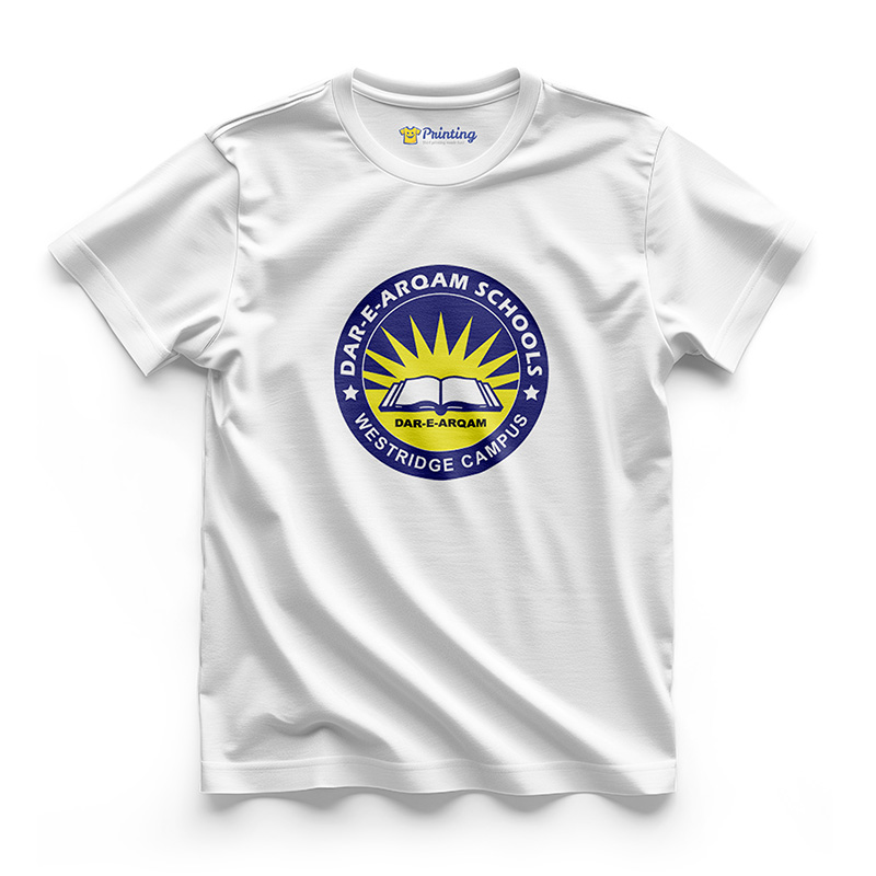 Dar-e-Arqam Logo Printed - Private School Staff T-Shirts EIPS11