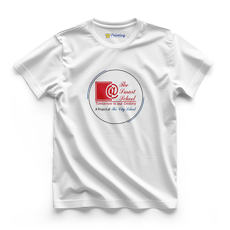 The Smart School Logo Printed - Private School Staff T-Shirts EIPS13