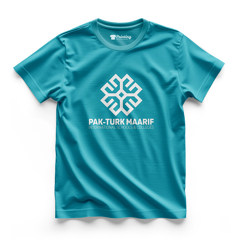 Pak Turk Maarif Logo Printed - Private School Staff T-Shirts EIPS07